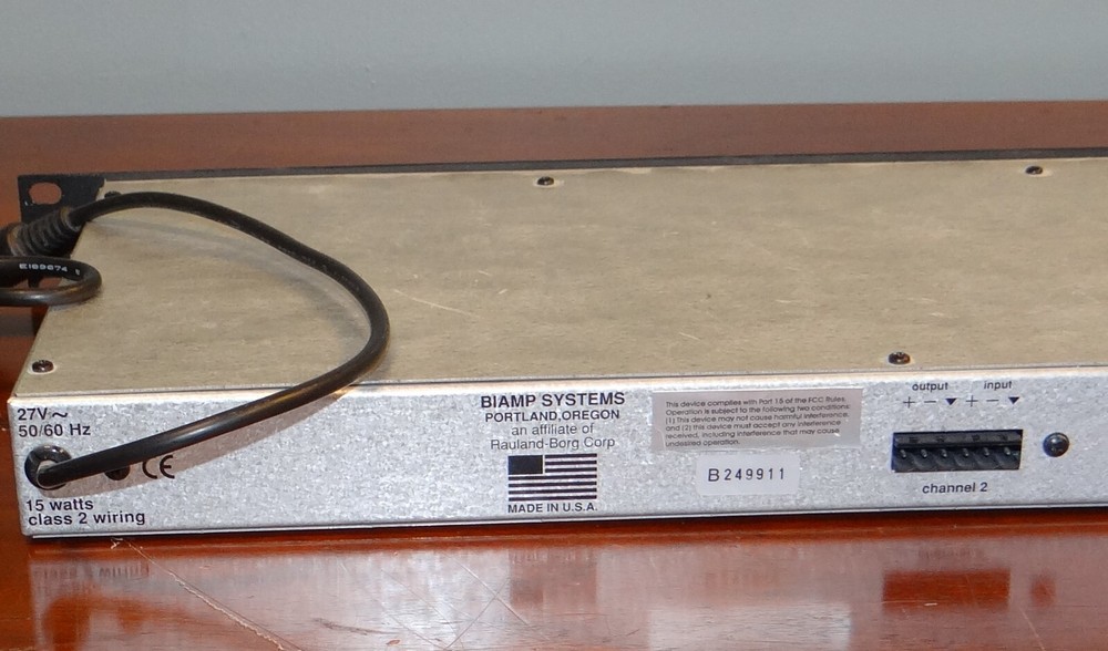 Biamp mEQ-301 Micro Graphic Equalizer with power adapter.