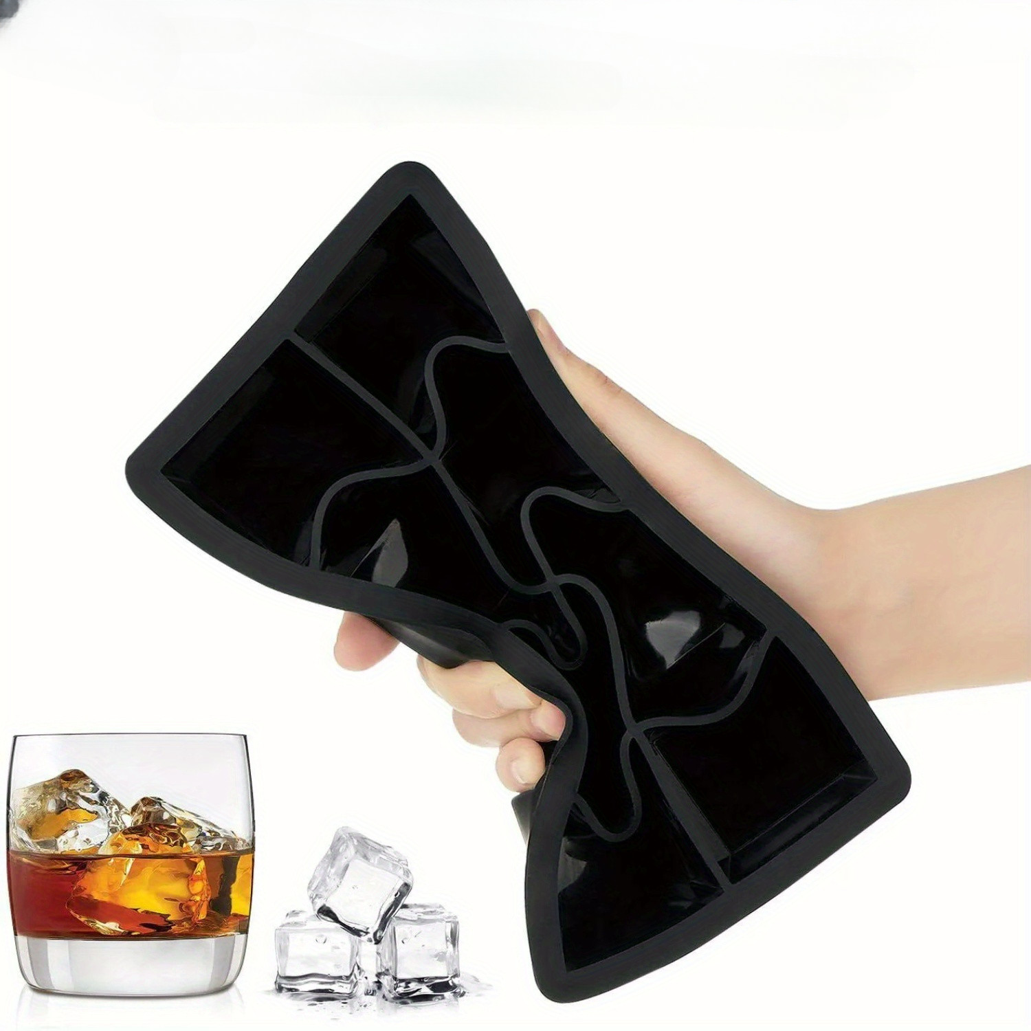 Large Ice Cube Molds 2 Pack, Silicone Ice Cube Tray for Freezer Whiskey