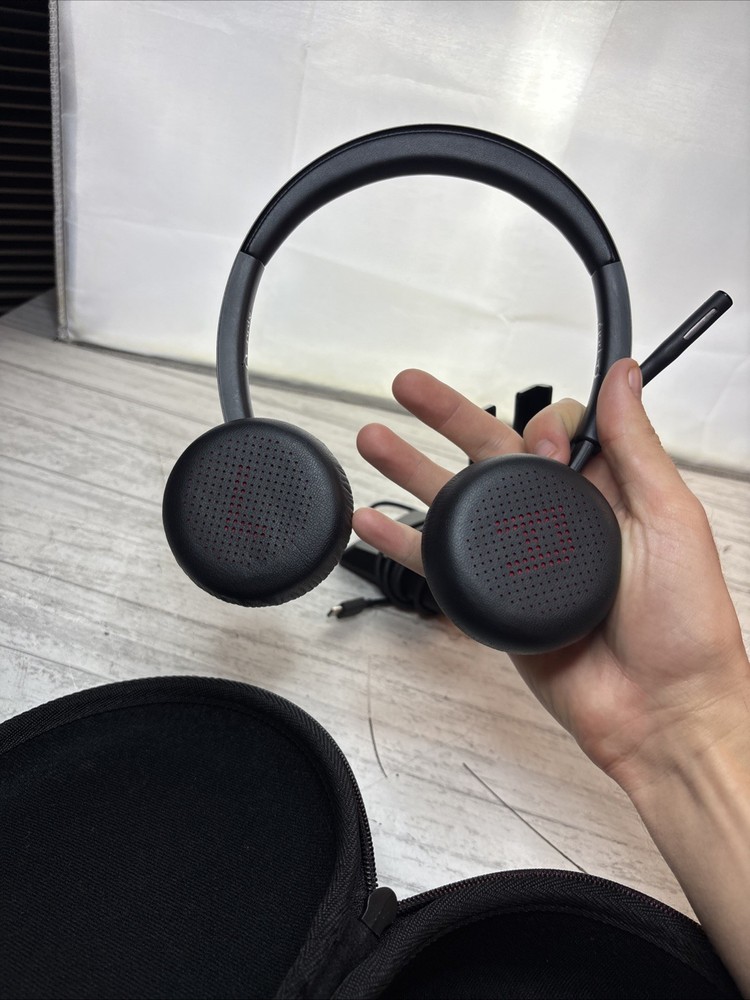 Poly Voyager 4320 Bluetooth Wireless Headset with USB-C Dock - Tested Clean