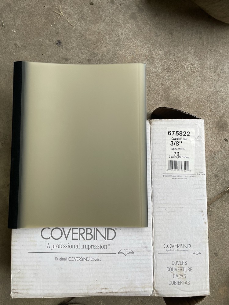 Coverbind Black Classic Linen Thermal Binding Covers