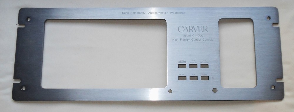 Carver Model C-4000 Preamp FACEPLATE - Rack Mount Capable