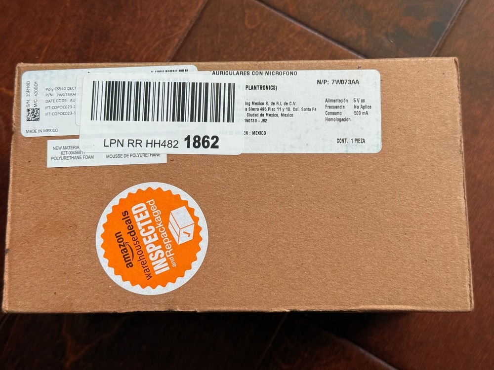 Plantronics CS540 Wireless Headset System Black New Open Box