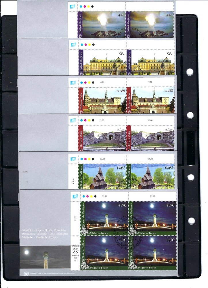 2011 WH NORDIC COUNTRIES FDC's (MIB's/4) - UNPA Cachet - (431A)