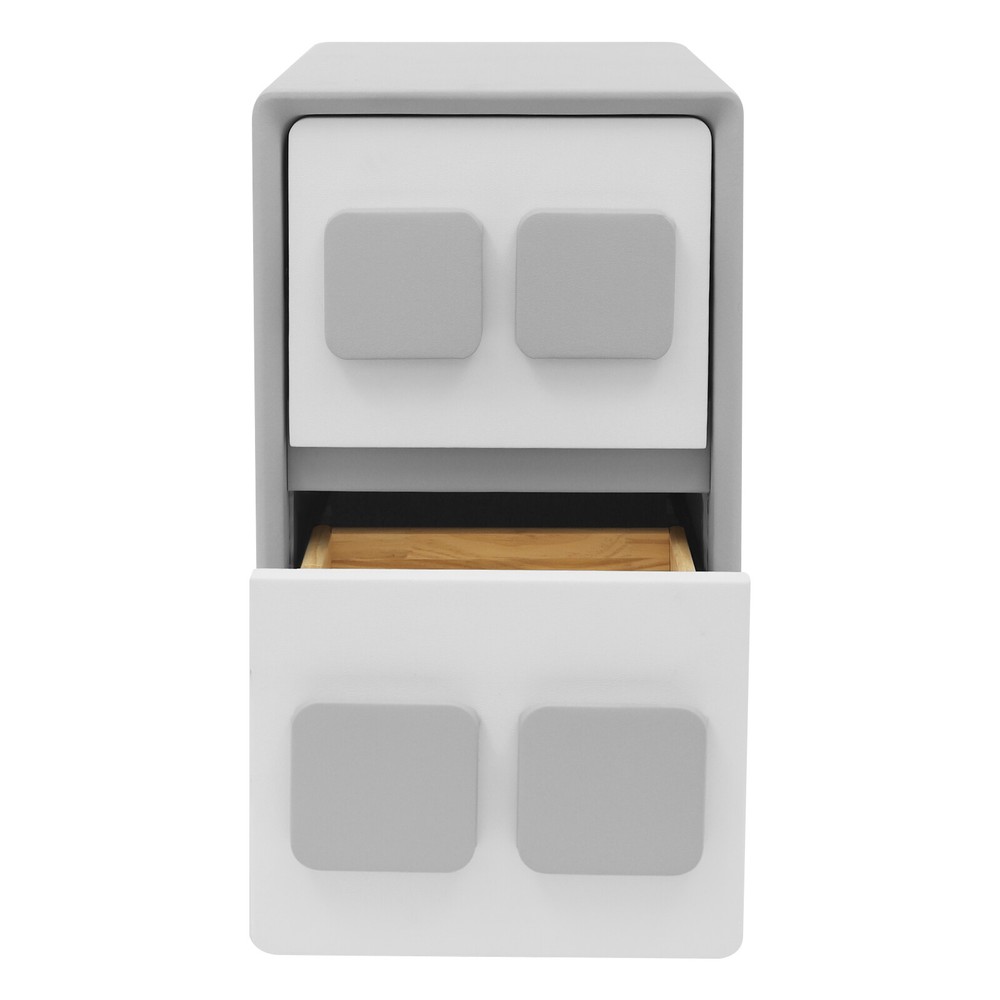 Bedside Table, Minimalist End Table With 2 Drawers, Bedside Table for Bedrooms