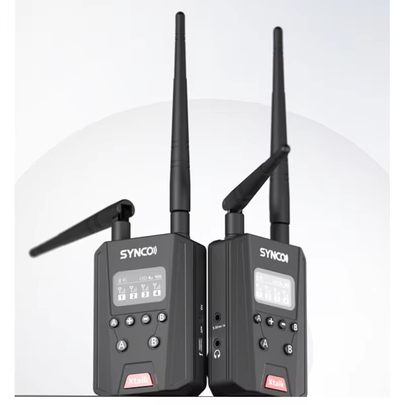 SYNCO Xtalk Link 2300ft Wireless Intercom System Dual-Channel Signal Boost 1000m