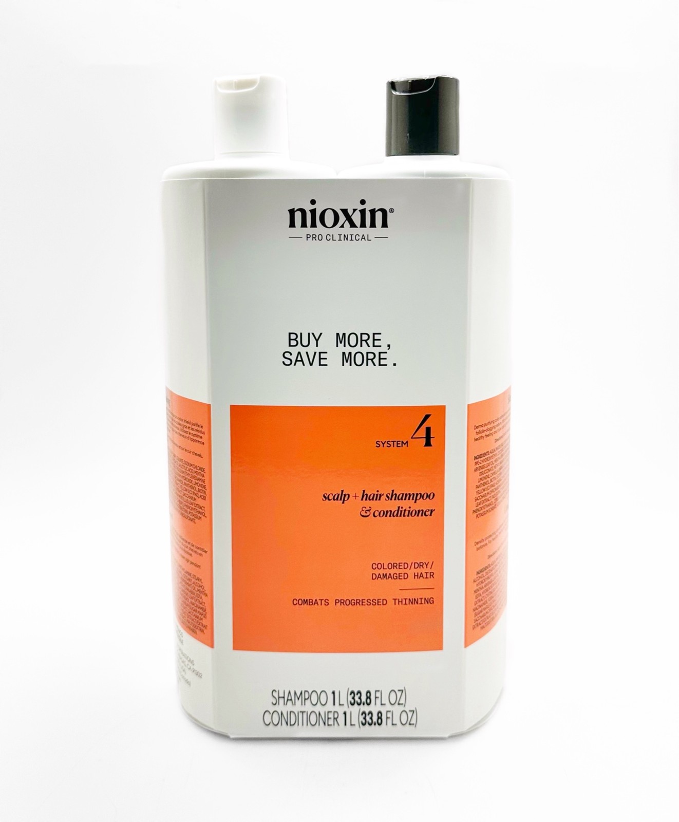 Nioxin System 4 Cleanser & Scalp Therapy Conditioner Set Duo 33.8 oz