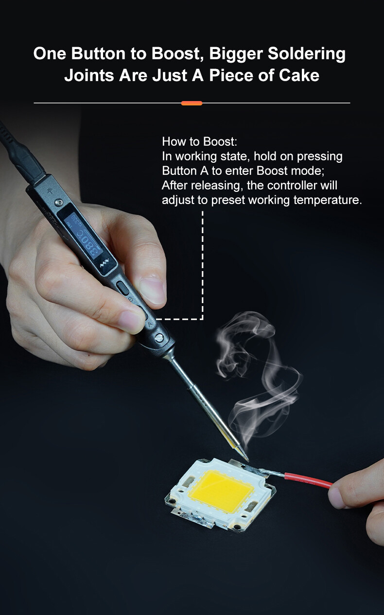 TS101 Soldering Iron Set B2/BC2/I Tips 65W Temperature Adjustable 50-400℃ USB-C