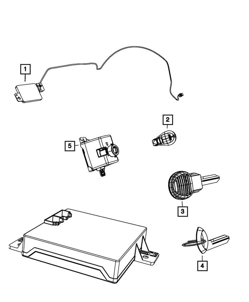 Genuine Mopar Blank Key 68033740AA