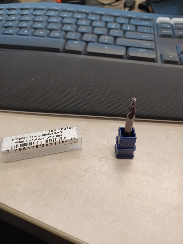 Vargus Helical Flute Thread Mill: M3x0.5, Internal, 3 Flute Solid Carbide