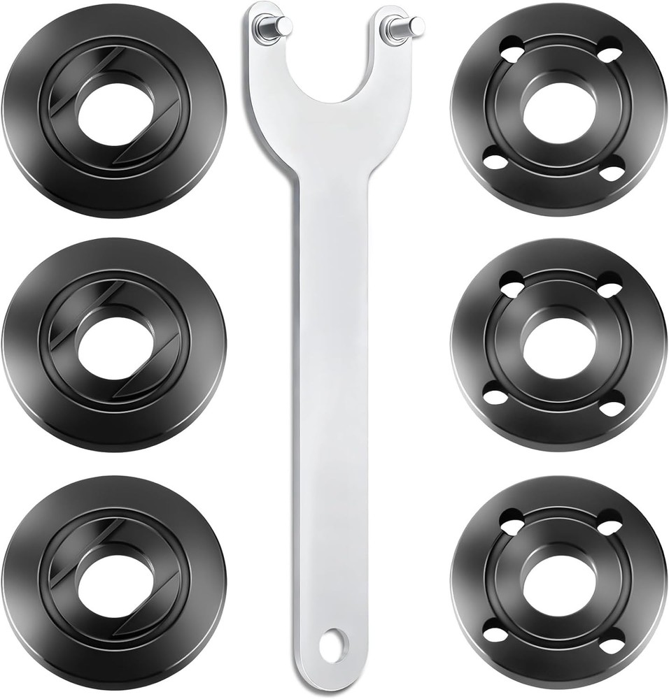 7PCS Angle Grinder Nut & Flange Set - Compatible with Dewalt, Milwaukee, Bosch