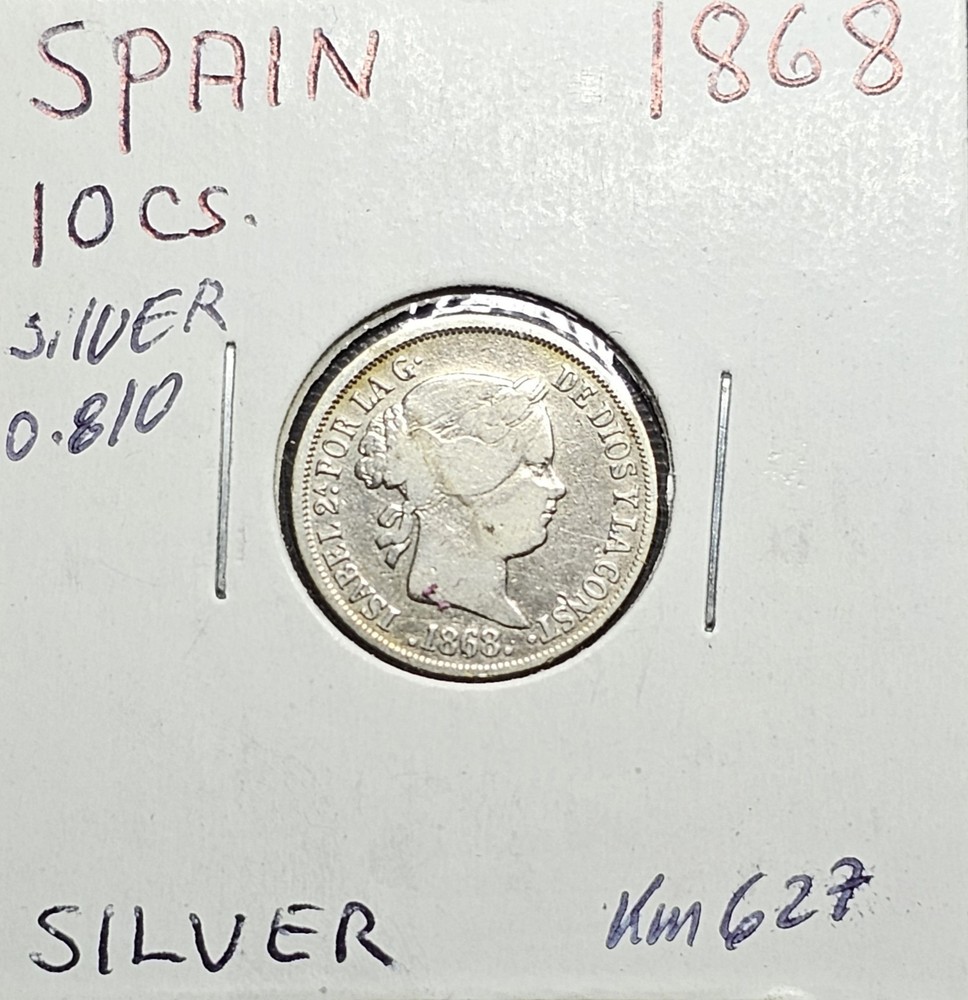 1868 10 Centavos España