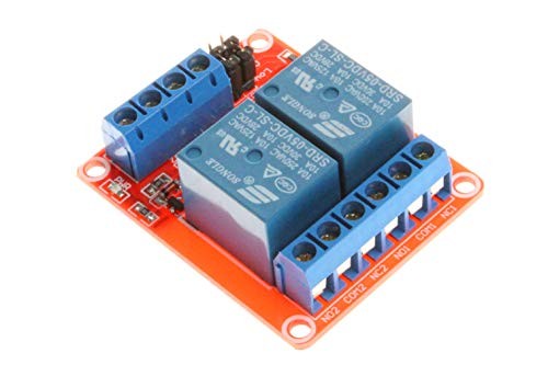 9V 2-Channel Relay Module High Low Level Trigger with Optocoupler DC 9V Red