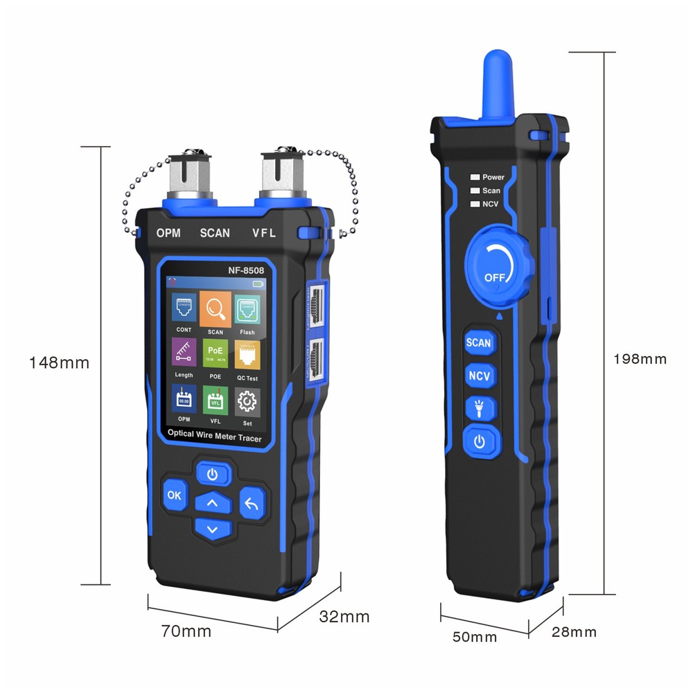 NF-8508 Network Cable Tester Line Finder Rechargeable LCD Wire Tracker Meter USA