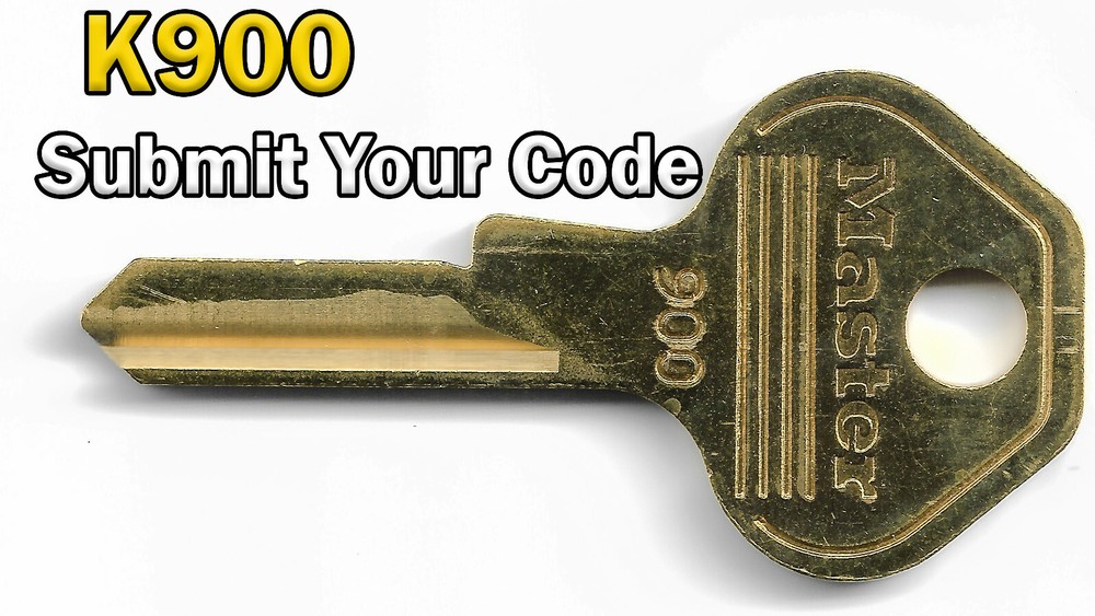Master Lock 900 Series (K900) Code Cut Keys | Send Your Code, We Cut It! 