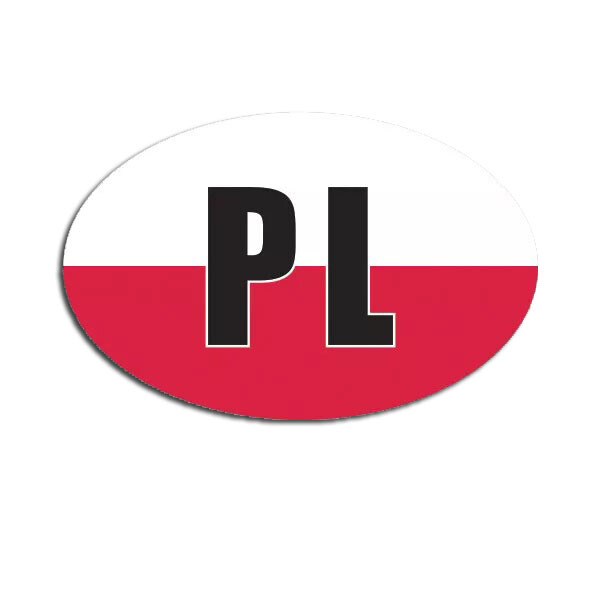 Poland Oval Sticker