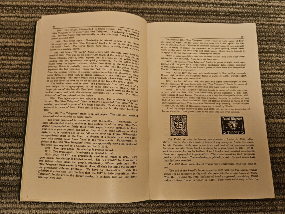 United States Telegraph Issues S. P. A. Booklet No. 2