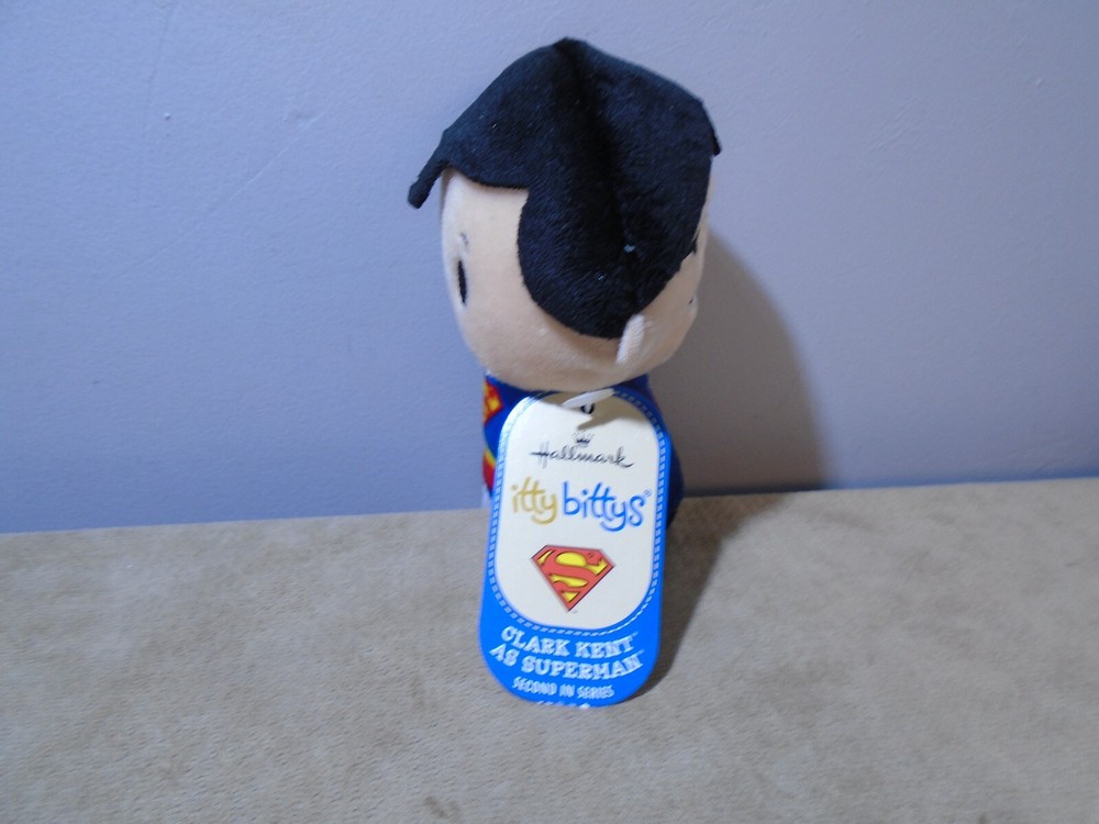 HALLMARK ITTY BITTYS SUPERMAN VS CLARK KENT DC COMICS MINI PLUSH (AF17)