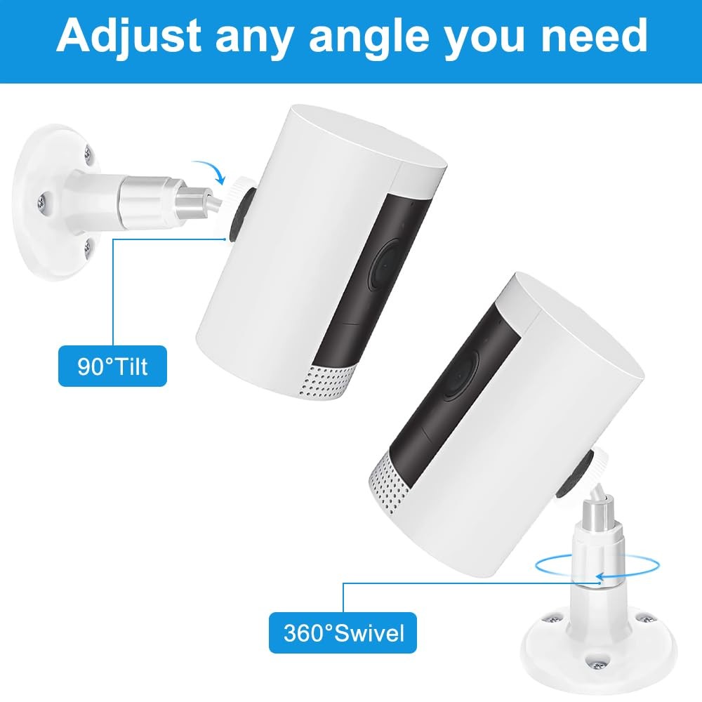 1 Pack Adhesive Ring Camera Mount Stick Up Holder 1 Pack, White