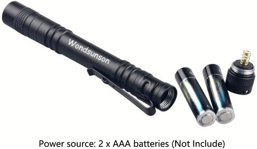 2 X Blue Light Penlight Pen Type Flashlight One Mode Blue Light LED Torch for Ca