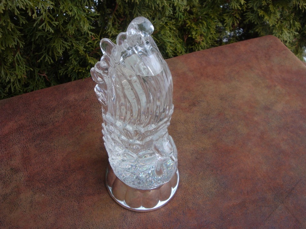 Peacock/Glitter Globe 11" tall (Not working)