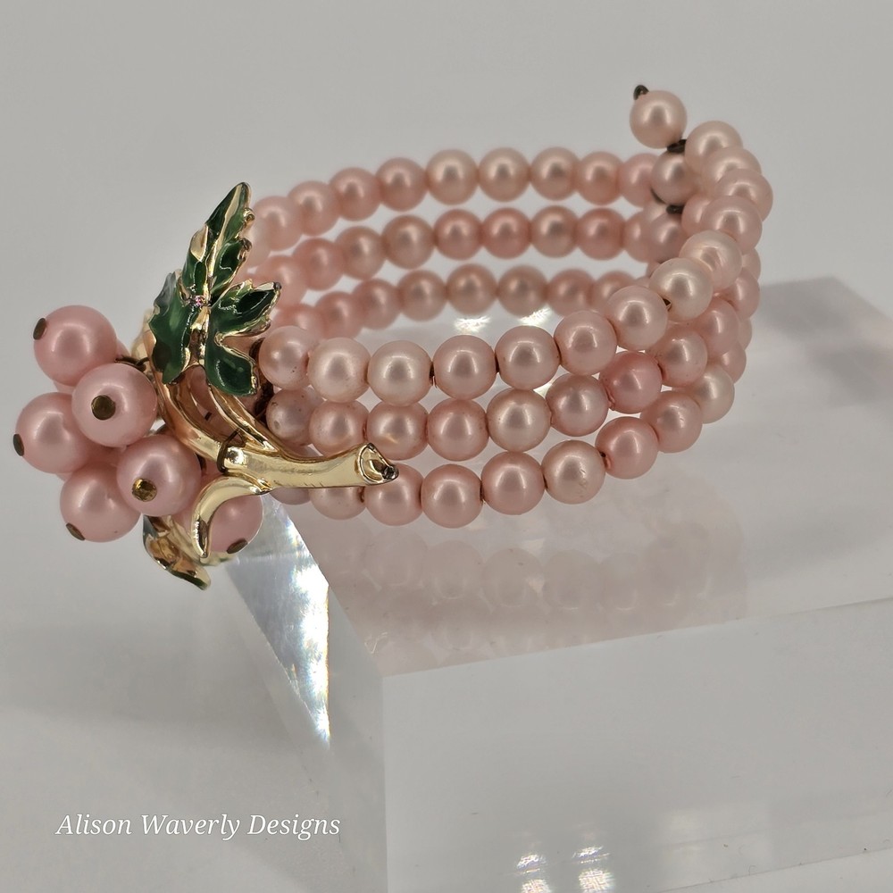 Coro Katz Grapes Figural Wrap Bracelet