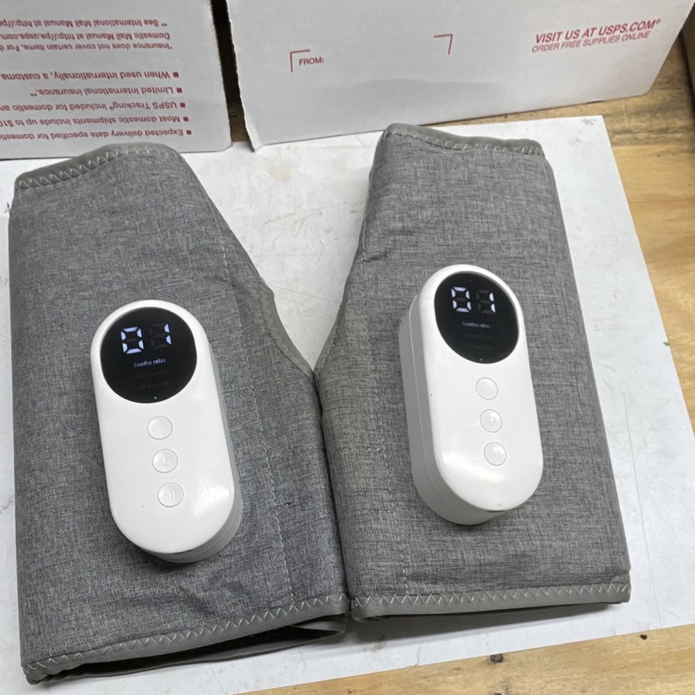 Gray Electric Heating massage calf pads used nice shape