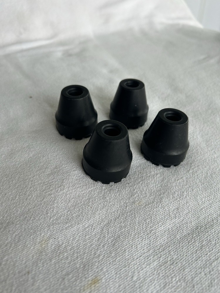 4 Pack Rubber Cane Tips 1/2” Anti Slip Walking Stick Replacement