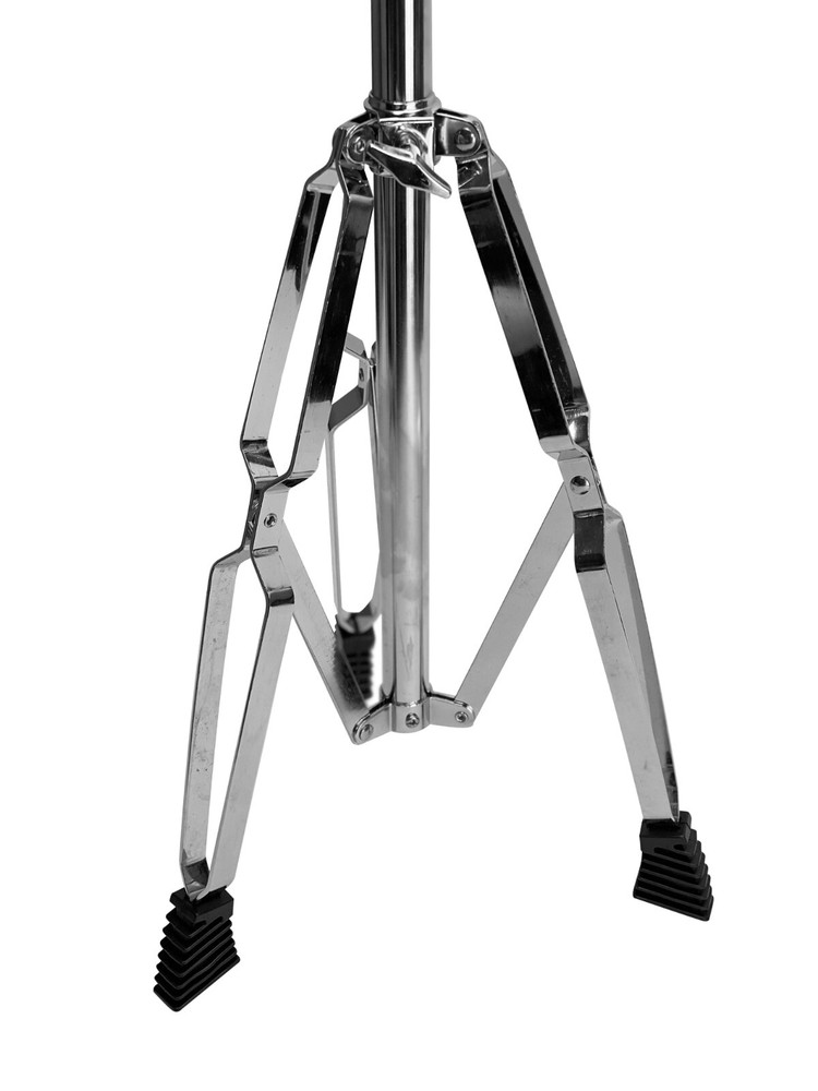 Double Braced 4' Bongo Stand Tripod Adjustable Chrome Heavy Duty Stabilizing Bar