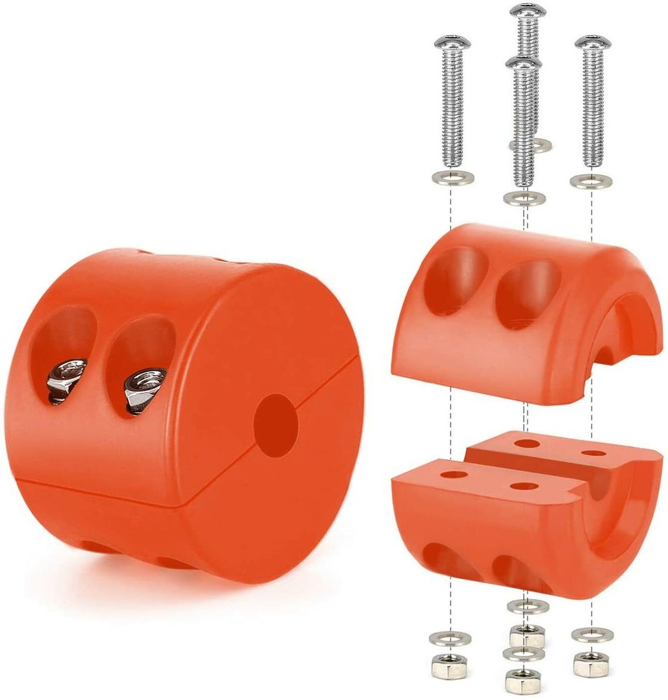 Orange Rubber Winch Stopper Compatible with Most Atv and Utv Winch Cables.