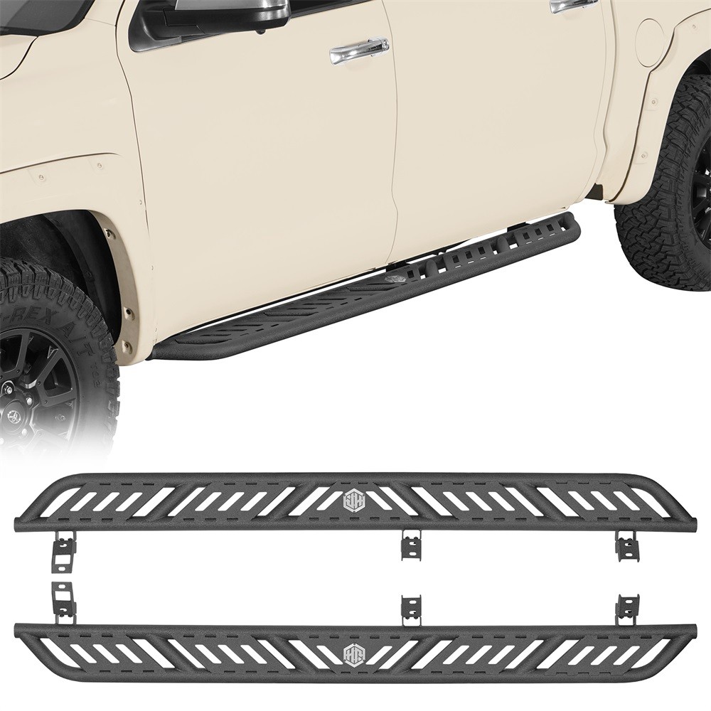 Pair Steel Nerf Side Step Bars Fit Toyota Tundra 2007-2021 Crew Cab 4-Door