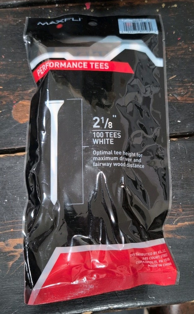 MaxFli Performance TEES Optimal HEIGHT Precision Golf Tees 100 Count 2 1/8"