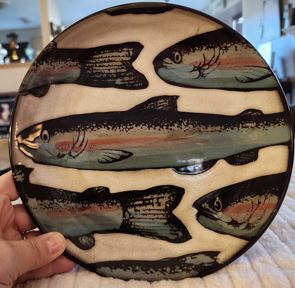 Better Homes and Gardens "Trout Lodge" pattern ceramic dinnerware, 8 pc set