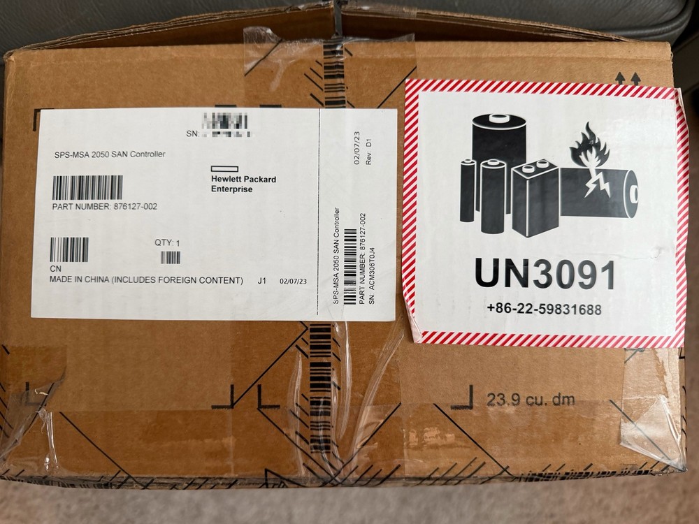 NEW (Open box) HPE MSA 2050 SAN Controller 876127-002