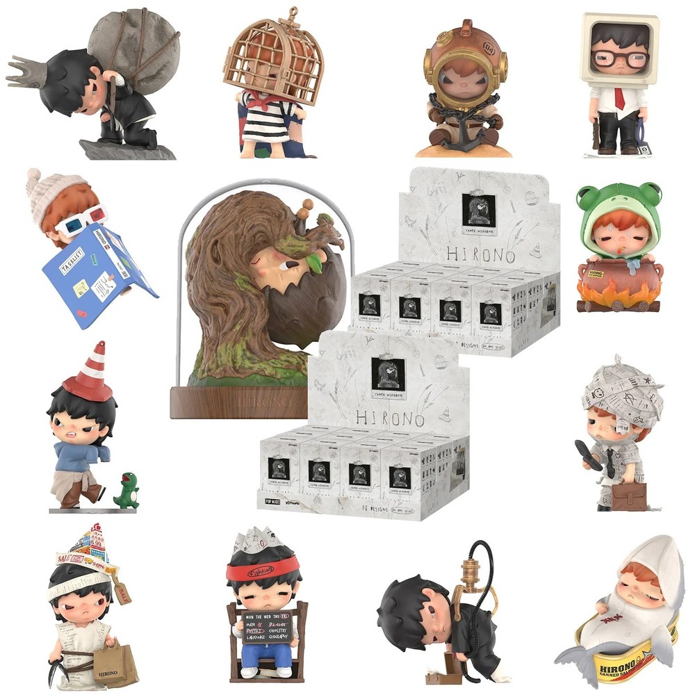 POP MART Hirono Tamed Wildgrass Series Confirmed Figures Sealed Bag in Open Box
