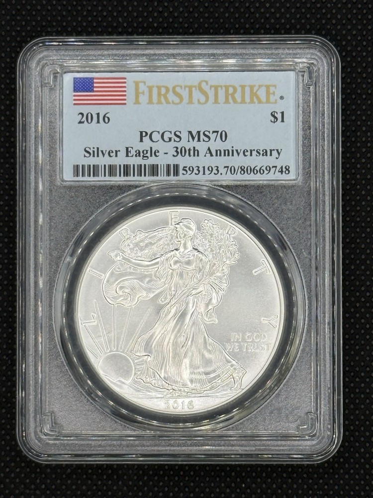 2016 Silver Eagle 30th Anniversary First Strike PCGS MS70 #252