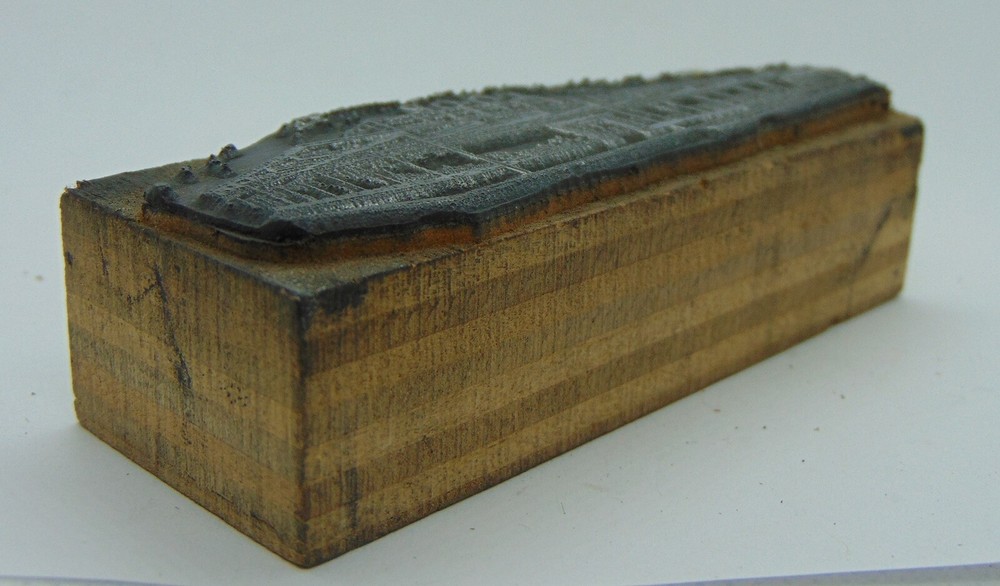 Vintage Printing Letterpress Printers Block CO OP Building Structure