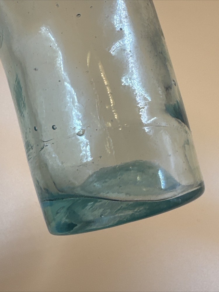 3 Antique Bottles, Blown Glass, Base Embossed Star