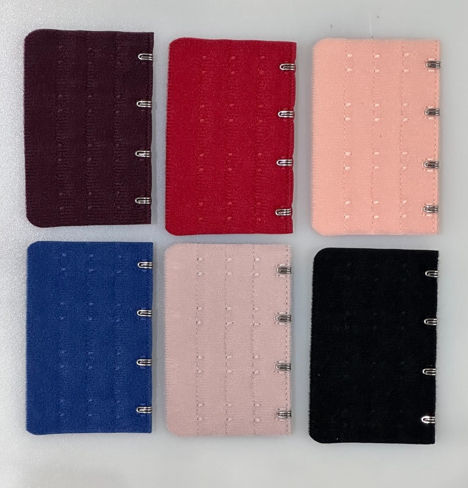 Bra Extender 4 Hooks Pre Packed Assorted Colors Ships from Illinois (6 pcs)
