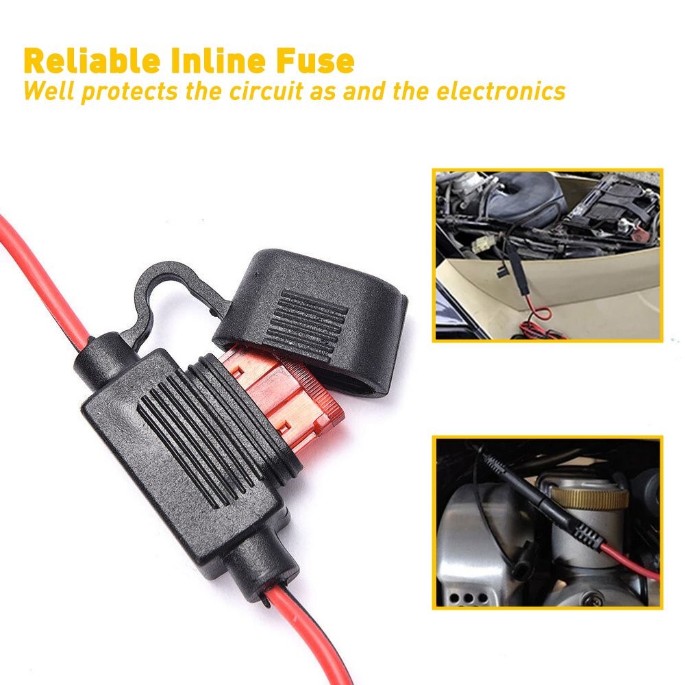 Motorcycle Socket USB Handlebar Dual Cigarette Voltmeter Lighter 24V 12V AUXITO