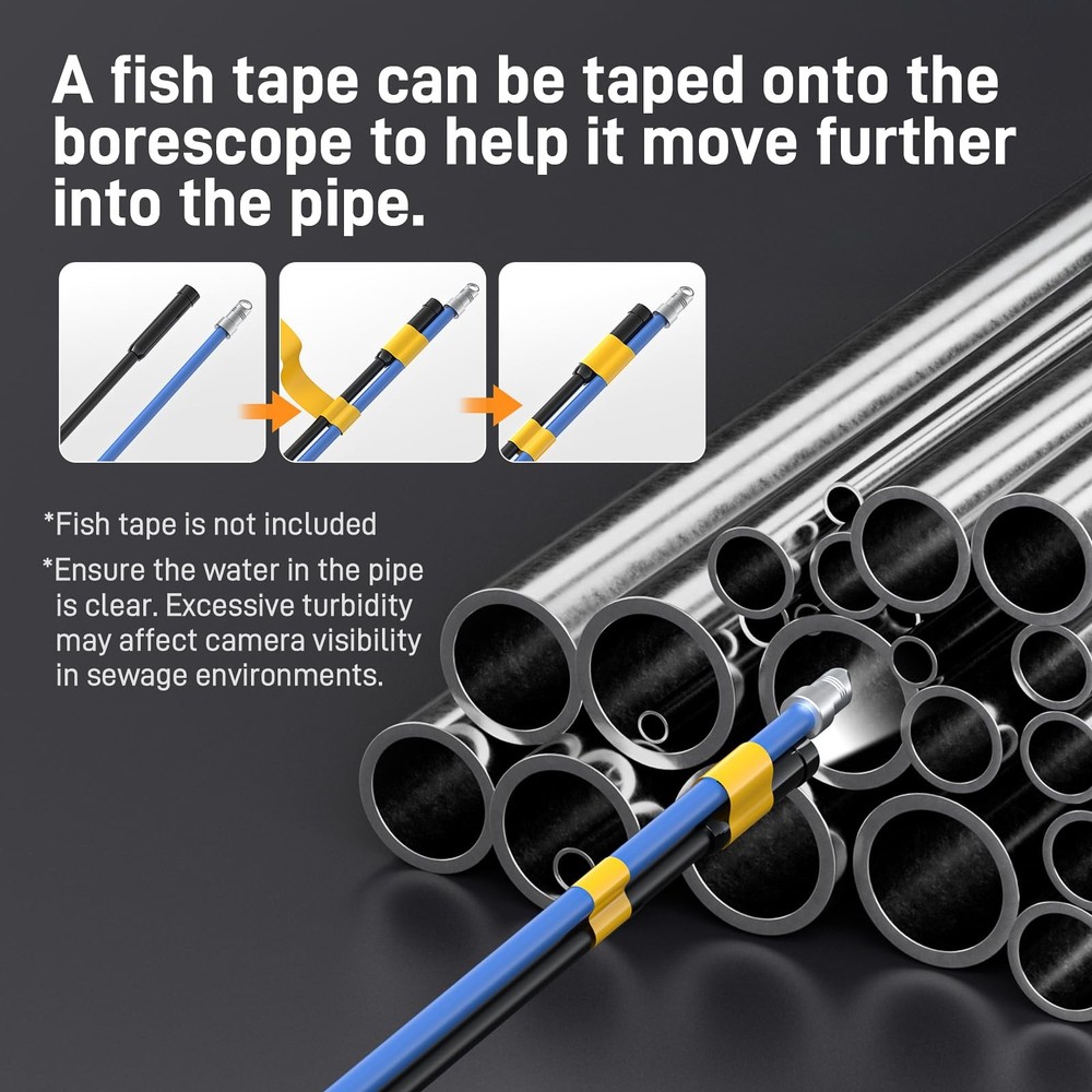 Teslong 50FT USB-C Borescope Camera with Light, Only Compatible 50FT, black