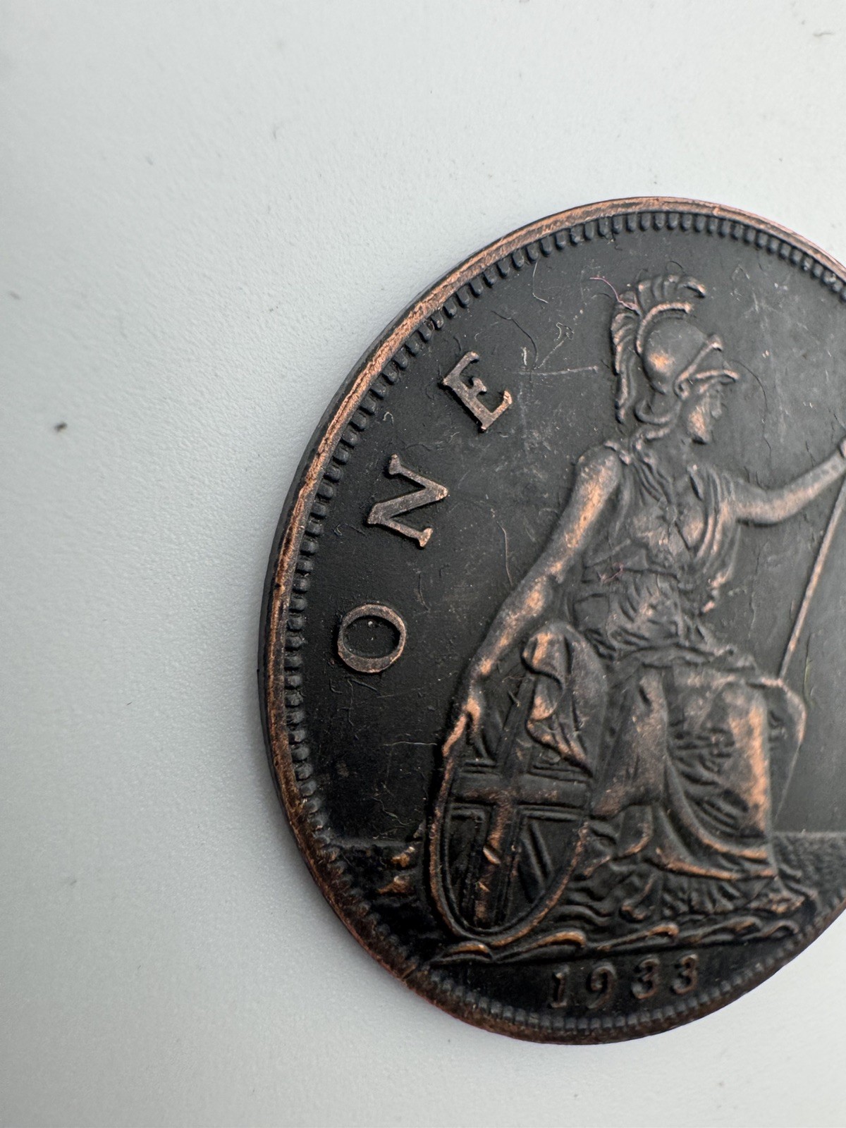 Coin Britain 1933 England George V Bronze Penny