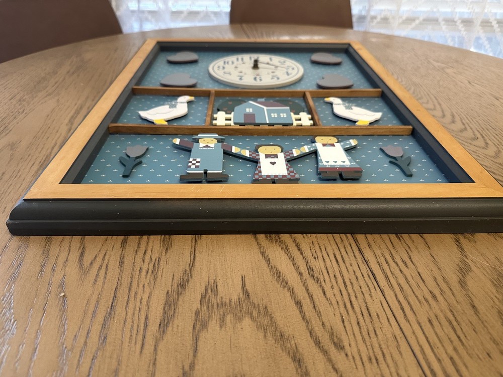 Vintage Elgin Co. Clock- Large: 20”x17” - Blue