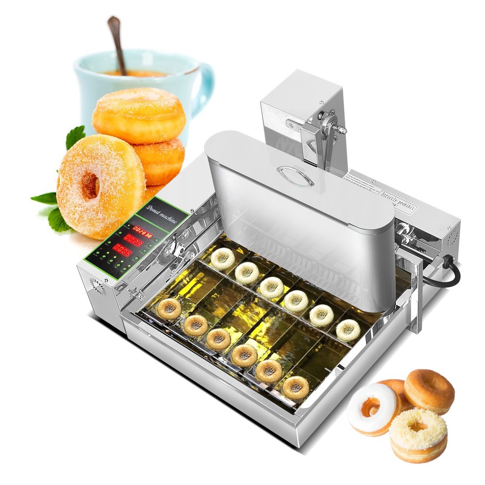 Commercial 2600pcs/hour Mini 6 rows donuts making machine frying doughnut maker