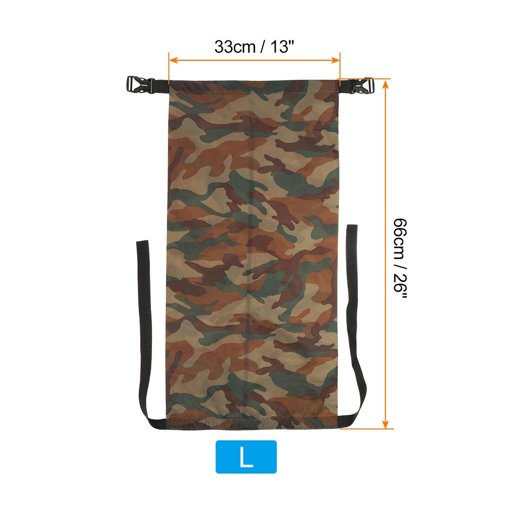 Compression Stuff Sack, L Waterproof Sleeping Bag Storage Sack, Camo