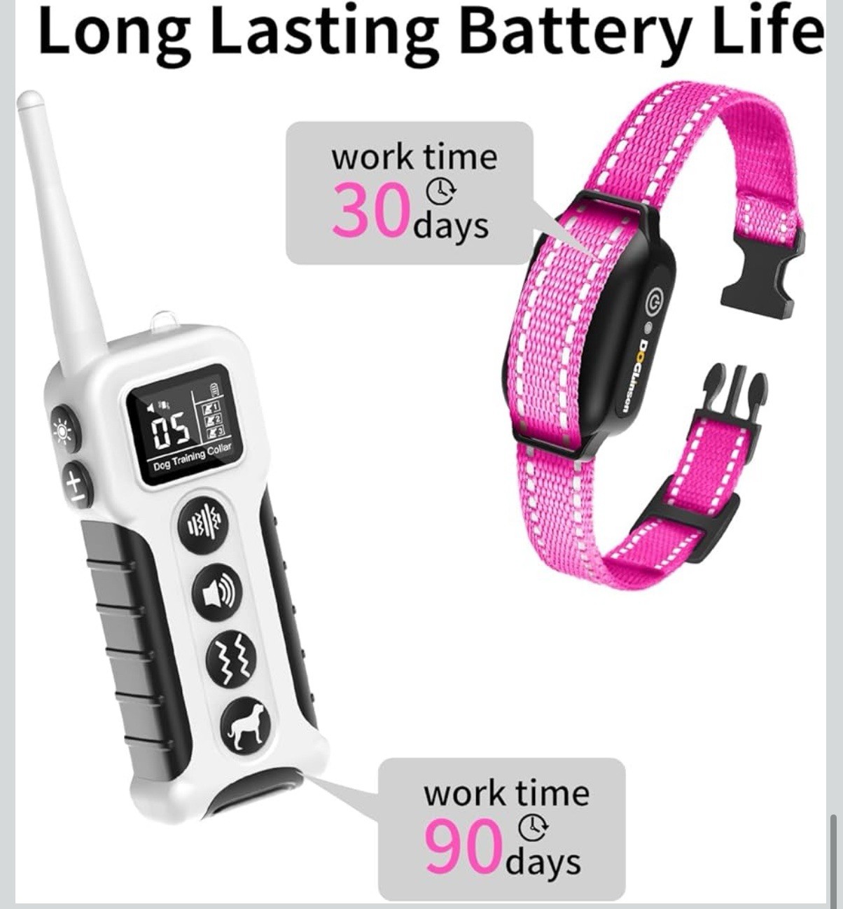 No Shock Dog Training Collar with Remote 3300ft Range, Vibrating Dog Collar, ...