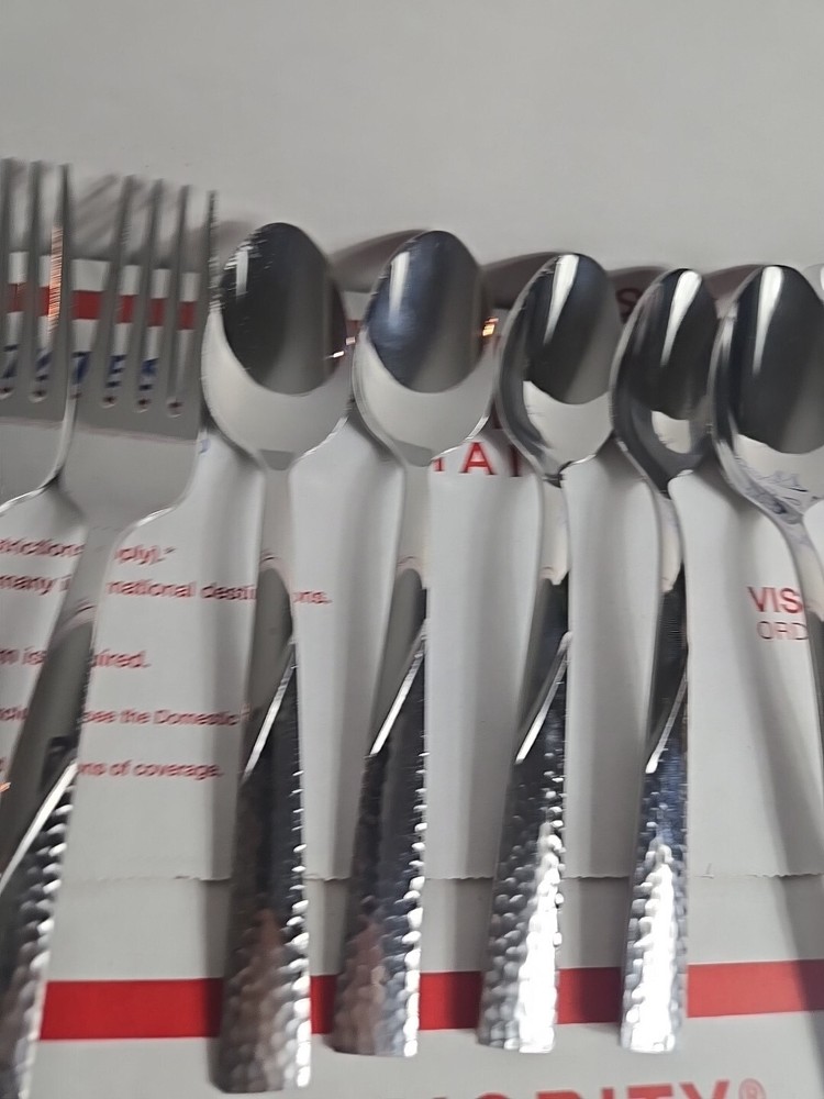 FLATWARE 19 pieces PFALTZGRAFF stainless LORING Hammered Flatware