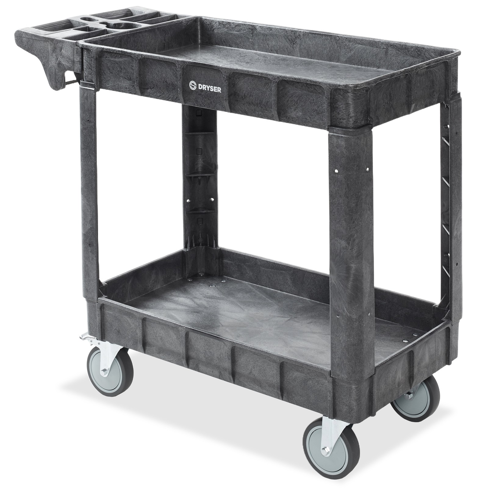 OPEN BOX - Utility Service Cart with 4-5" Swivel Wheels 2 Shelves, 550lb. 40x17.