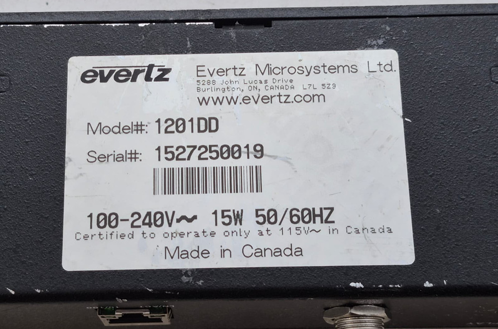 Scratched Evertz 1201DD Network Digital Display Clock