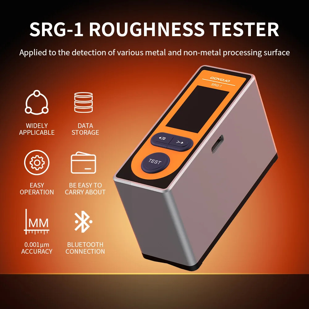 Handheld Digital Surface Roughness Tester Bluetooth Ra Rz Rq Rt Profilometer