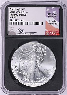 2021 - 1oz Silver Eagle - NGC - MS70 - T2 [B-2][B-8]